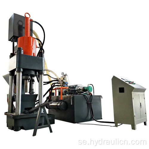 Hydrauliska aluminiumskrot Chips Briquette Making Machine